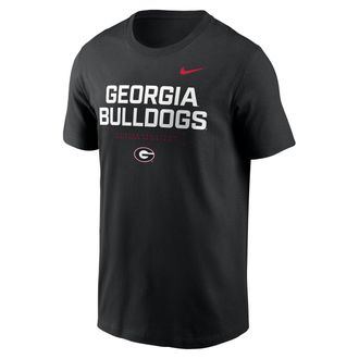 Nike Georgia Courtside Basketball Nike Mens Dri-FIT College T-Shirt in Black | 02ET00ANGB-4V1