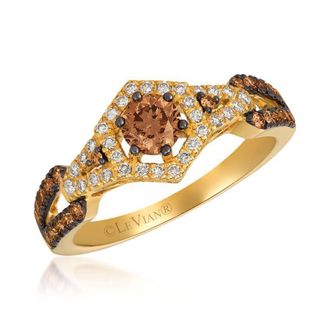 Le Vian Ladies Chocolate Diamonds Rings set in 14K Honey Gold