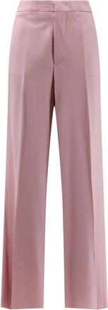Tagliatore Parigi Wijde Broek - Dames - Wijde Broeken - Roze - XS - Wol - Broeken