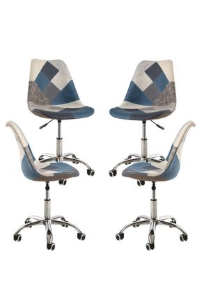 Regalos Miguel Regalos Miguel - Packs Sillas - Pack 4 Sillas Neo Patchwork - Patchwork Blue