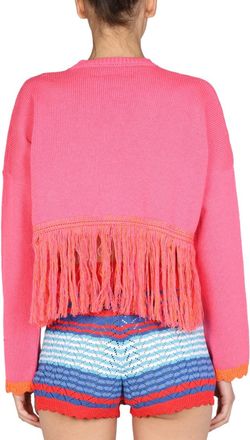 Gallo Logo Embroidery Sweater - Fuchsia