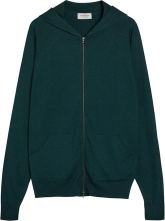 John Smedley zip-up hoodie - Green