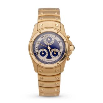 Cartier Pre-owned Cartier Santos Ronde Chronograph Quartz Ladies Watch 1500