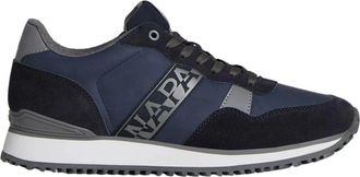 Napapijri Blauwe Eco-Leren Cosmos Hardloopschoenen - Heren - Sneakers - Blauw - 45 EU - Schoenen