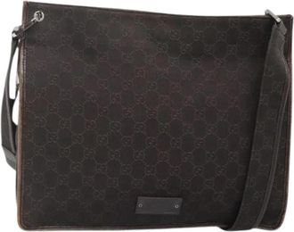 Gucci Pre-owned Canvas gucci-bags - Dames - Vintage Schoudertas - Bruin - ONE Size - Vintage