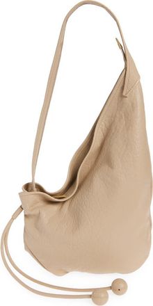 Marni Small Sling Leather Hobo Bag in Dune at Nordstrom