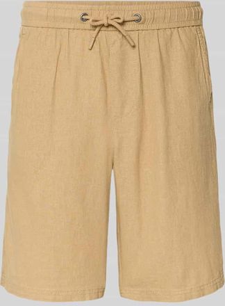 Blend Shorts aus Leinen-Viskose-Mix Modell MALVIN in Beige, Gr&ouml;&szlig;e 3XL