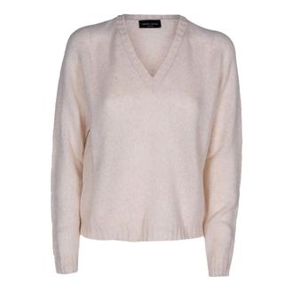 Roberto Collina V-neck Knitwear, female, Beige, M, V-neck Knitwear