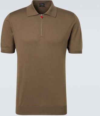 Kiton Polo in cotone con zip