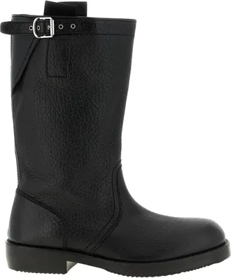 Dries Van Noten Schoenen, Heren, Zwart, 45 EU, Leer, Leren biker boots