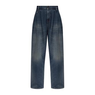 R13 Triple Pleat Jean - Dames - Jeans - Blauw - Maat: W25 Katoen