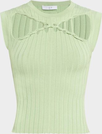 Iro Kayan Cut-Out Sleeveless Knit Top
