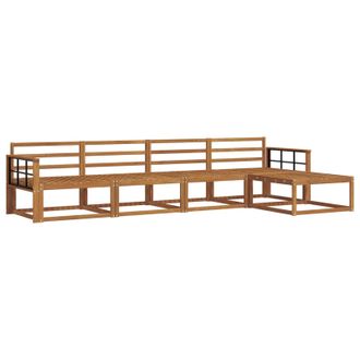 vidaXL Conjunto De Sof&aacute;s De Exterior 5 Pcs Natural Vidaxl