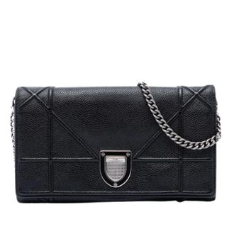 Dior Pre-owned Diorama Crossbody Tas - Dames - Pre-owned - Zwart - Maat: ONE Size Leer