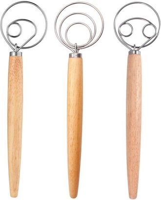 OEM Tienda7, Juego De Batidores De Masa Daneses, Batidor De Huevos Profesional, Marr&oacute;n, Utensilio De Cocina De Acero Inoxidable