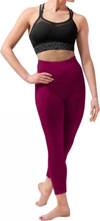 Bloch Tasha Paneled Leggings In Cherry