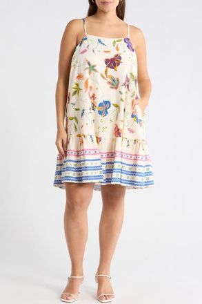Sugarlips Miraflor Jenny Shift Minidress in Ivory-Multi at Nordstrom, Size 3 X