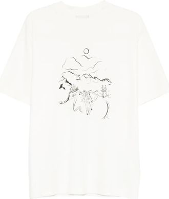 Drôle de Monsieur Camicia con stampa Landscape - Toni neutri