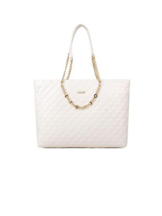 Liu Jo Womens Tote Bag Cream Polyurethane - Tote-Bags