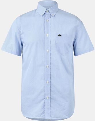 Lacoste Mens Regular Fit Short Sleeve Shirt in White/Overview - Size X-Small