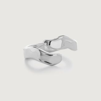 Monica Vinader Sterling Silver Wave Wrap Ring