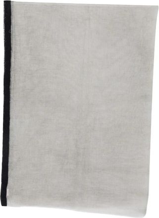 Faliero Sarti Toffy Sjaal met Contrasterende Rand - Dames - Zijden sjaals - Grijs - ONE Size - Wol - Accessoires
