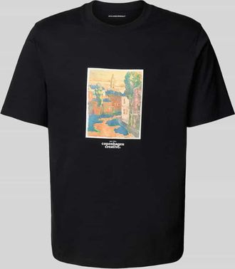 Jack & Jones Jack & Jones T-Shirt mit Motiv-Print Modell PAROS in Black, Gr&ouml;&szlig;e L