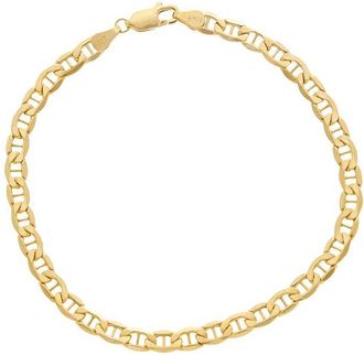 Italian Gold, Inc 10K 4.7 Mm Semi-Solid Mariner Link Bracelet