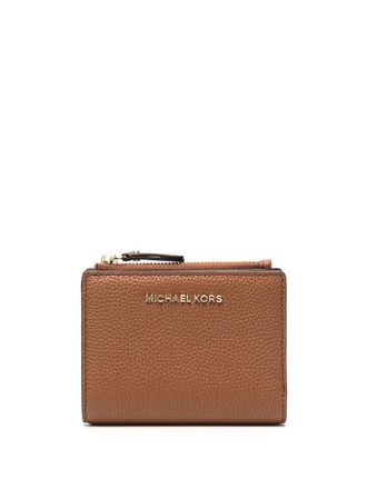 Michael Michael Kors logo plaque wallet - women - Leather - One Size - Brown