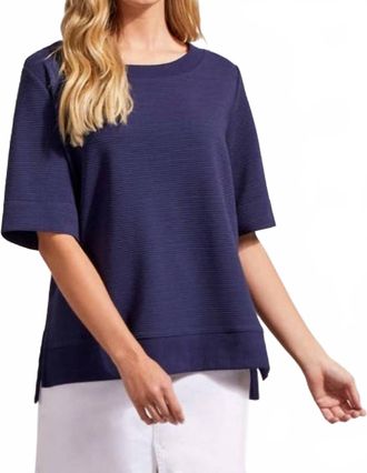 Tribal Ottoman Boatneck Top In Nautical