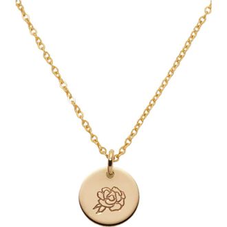 Made by Mary September Birth Flower Necklace in Gold Filled at Nordstrom, Size Medium