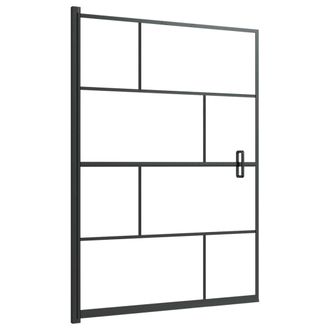 vidaXL Mampara De Ducha Esg Negro 100x140 Cm Vidaxl