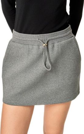 English Factory French Terry Drawstring Miniskirt in Charcoal at Nordstrom, Size X-Small