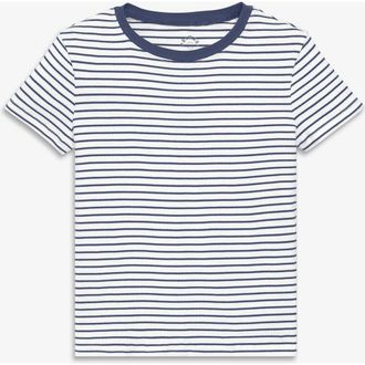 primary Adult Rib Tee In Stripe in Sunwashed Navy White Stripe at Nordstrom, Size Xx-Large