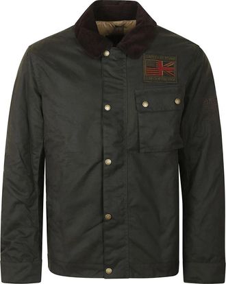 Barbour Salie gewaxt katoenen werkjack - Heren - Zomerjassen - Groen - M - Katoen - Jassen