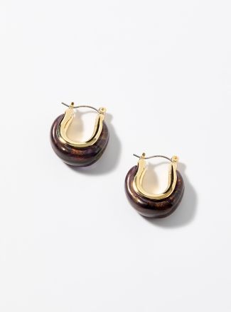 Simons Womens Sheer hue Hoop Earrings
