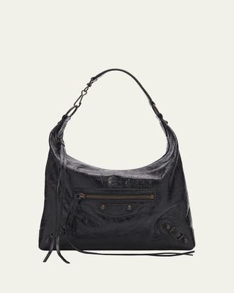 Balenciaga Le City Small Leather Hobo Bag