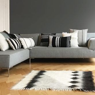 Malagoon Mini manta a cuadros de lana de diamante 75x125