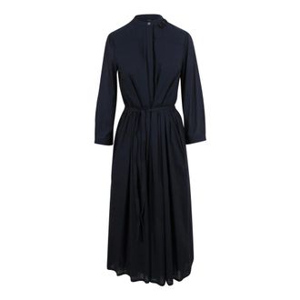Max Mara Shirt Dresses, female, Blue, Size: 2XS Cotton voile dress