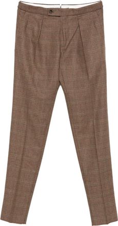 Incotex Pleated Checked Trousers