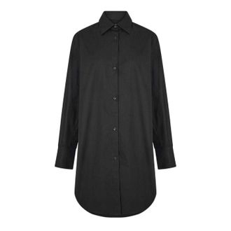 HUGO BOSS Dames/Dames Relaxed Fit Shirt Met Lange Mouwen (Zwart)