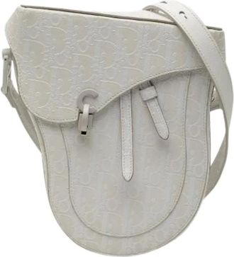 Dior Pre-owned Cross Body Bags, female, White, Size: ONE SIZE Pre-owned Saddle