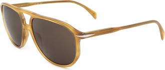 David Beckham Mens 58 mm Yellow Sunglasses