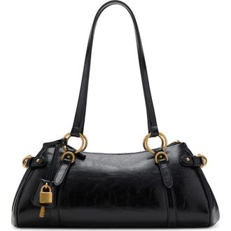 Mango Faux Leather Bowling Shoulder Bag in Black at Nordstrom