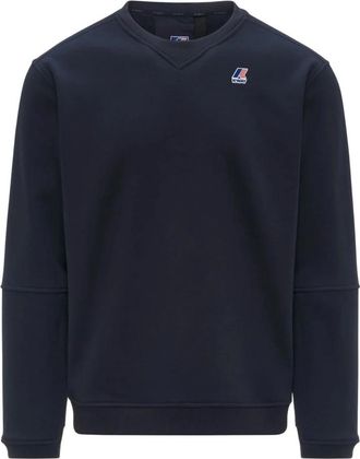 K-Way Nael Brushed Pc - Heren - Sweatshirts - Blauw - 2XL - Katoen - Hoodies & sweatvesten