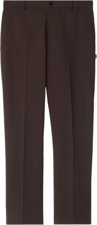 Burberry Bruine Ruit Knoopsluiting Broek - Heren - Straight fit broeken - Bruin - L - Broeken