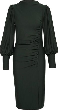 Gestuz Rifa GZ Puff Dress - Dames - Casual kleedjes - Groen - XS - Leer - Kleedjes