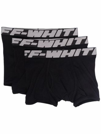 Off-white Set di 3 boxer con logo - Nero