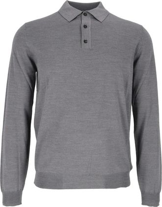 Slowear Polo ML - Knitwear - Hombre - Gris - 2XL