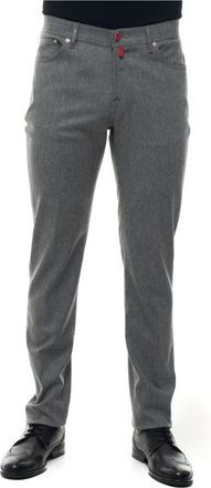 Kiton Slim-fit broek - Heren - Slim Fit Broeken - Grijs - W32 - Broeken